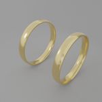 Alianças de noivado casamento em ouro 18k 750 3mm tradicional anatomicas tradicionais