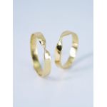 Alianças de noivado casamento infinito em ouro 18k 750 3.5mm