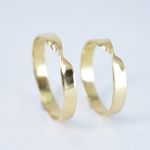 Alianças de noivado casamento infinito em ouro 18k 750 3.5mm