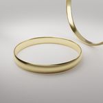 Alianças de noivado casamento em ouro 18k 750 tradicional abauladas tradicionais 2.5mm