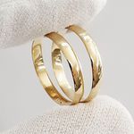 Alianças de noivado casamento em ouro 18k 750 tradicional abauladas tradicionais 2.5mm