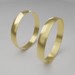 Alianças de noivado casamento em ouro 18k 750 tradicional abauladas tradicionais 3.5mm