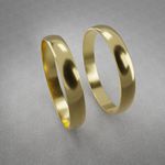 Alianças de noivado casamento em ouro 18k 750 tradicional abauladas tradicionais 3mm