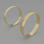 Alianças de noivado casamento em ouro 18k 750 tradicional abauladas tradicionais 3mm