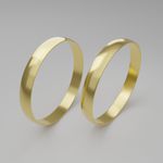 Alianças de noivado casamento em ouro 18k 750 tradicional abauladas tradicionais 3mm