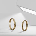 Alianças de noivado casamento em ouro 18k 750 tradicional abauladas tradicionais 3mm