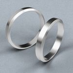 Aliança Prata Cronus Namoro Compromisso Chanfradas 3mm