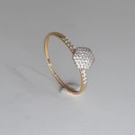 Anel Chuveiro Hexagono Cravejado Ouro 18K Zircônias