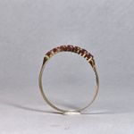 Meia Aliança Rubi Ouro 18K