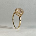 anel galeria cravejado ouro 18K