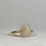 anel galeria cravejado ouro 18K