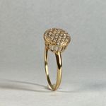 anel galeria cravejado ouro 18K