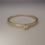 Anel Solitário Tradicional Zirc 2mm