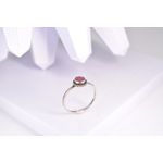 Anel Prata 925 pedra vermelha