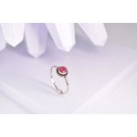 Anel Prata 925 pedra vermelha