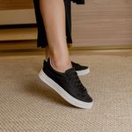 Tênis Casual Feminino Fran + Brinde Preto