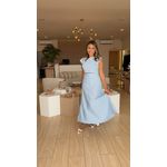 Conjunto Saia Longa E Blusa Cropped Lorena Azul