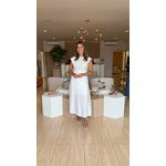 Conjunto Saia Longa E Blusa Cropped Lorena Branco
