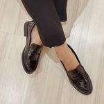 Mocassim Em Couro Amélia Preto