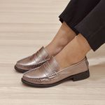 Mocassim Em Couro Amélia Onix
