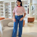 Blusa Listrada Alice Vermelho