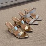 Tamanco Violeta Ouro