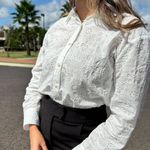 Camisa Bordada Flor Milena Branco