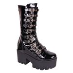 Coturno Feminino 421 Couro Verniz