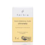 Óleo Essencial de Citronela Orgânico - Herbia - 10ml