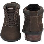 Bota Feminina Cano Curto Azimute Brasil Modelo 300 Nobuck Café