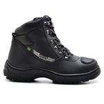 Bota Azimute Brasil Falcon Coturno Motociclista Militar Em Couro Preto