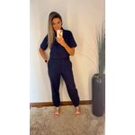 Camisa Cropped Azul Noite 