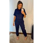 Camisa Cropped Azul Noite 
