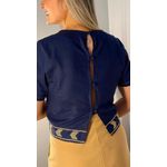 Blusa Decote V Marinho Murau 