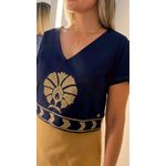 Blusa Decote V Marinho Murau 