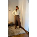 Pantalona Moletinho Marrom 