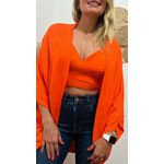 Conjunto Kimono+Top Laranja