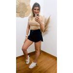 Shorts Jeans Color Preto