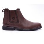 Botina Chelsea de Couro Masculina Brown