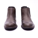 Botina Chelsea De Couro Masculina Grafite