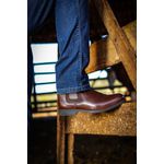 Botina Chelsea de Couro Masculina Brown