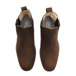 Botina Chelsea De Couro Masculina Musgo