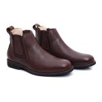 Botina Chelsea de Couro Masculina Brown