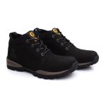 Bota Cano Baixo Masculina de Couro - Batu Preto