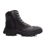 Bota Motociclista de Couro - Falcon Preto