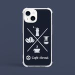 Capinha Para Celular Agro Ciclo Do Café Bebida Azul Marinho