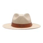 Chapéu Café no Brasil em Lona e algodão Fita em Couro sintético timbrado Bege