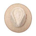 Chapéu Café no Brasil em Juta Fita em Couro sintético timbrado Bege