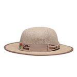 Chapéu Feminino Café no Brasil em Juta Fita com Laço em Tecido Juta