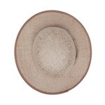 Chapéu Feminino Café no Brasil em Juta Fita com Laço em Tecido Juta